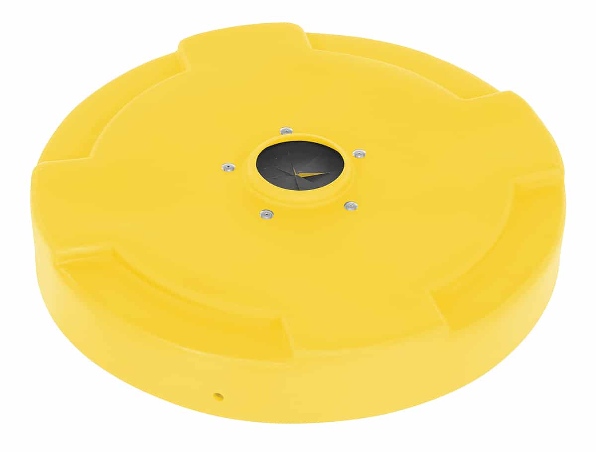Vestil Dc-P-55-Canf-Yl Polyethylene Drum Recycling Lid With Flap