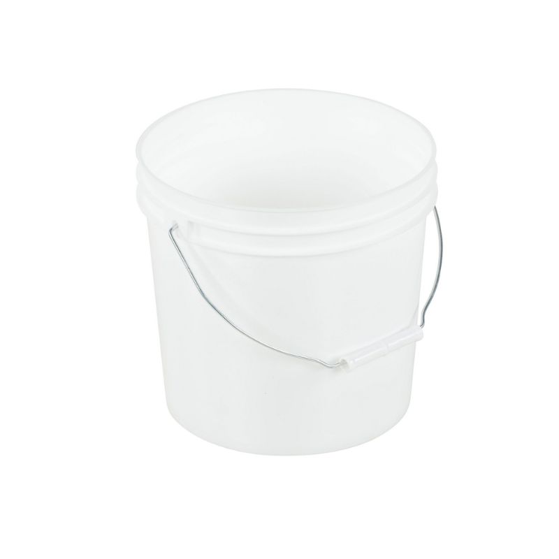 Vestil Pail-35-Pws High Density Polyethylene Open Head Pail With Steel Handle 3-12 Gallon White