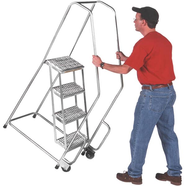 Ballymore A2Sh-Tr Tilt &Amp; Roll 2-Step Aluminum Rolling Safety Ladder