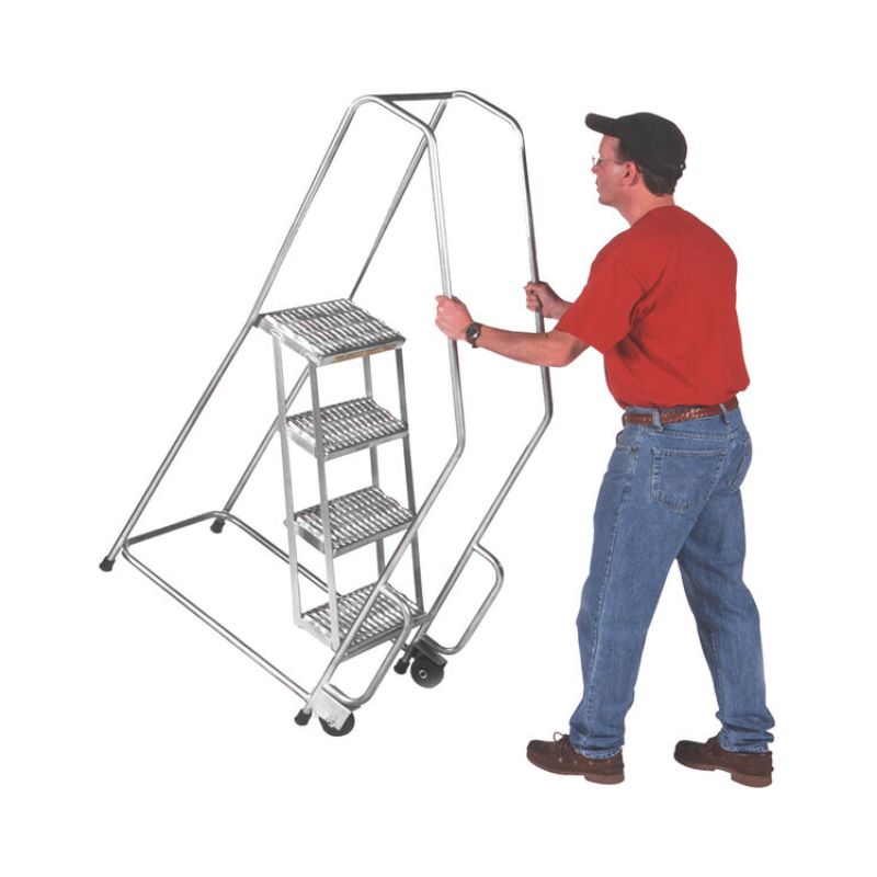 Ballymore A2Sh30-Tr Tilt &Amp; Roll 2-Step Aluminum Rolling Safety Ladder