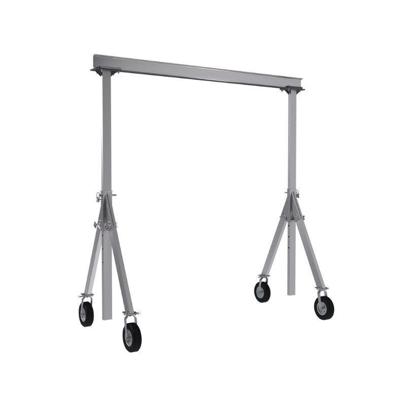 Vestil Aha-15-10-12-Pnu Aluminum Adjustable Height Gantry Crane With Pneumatic Casters