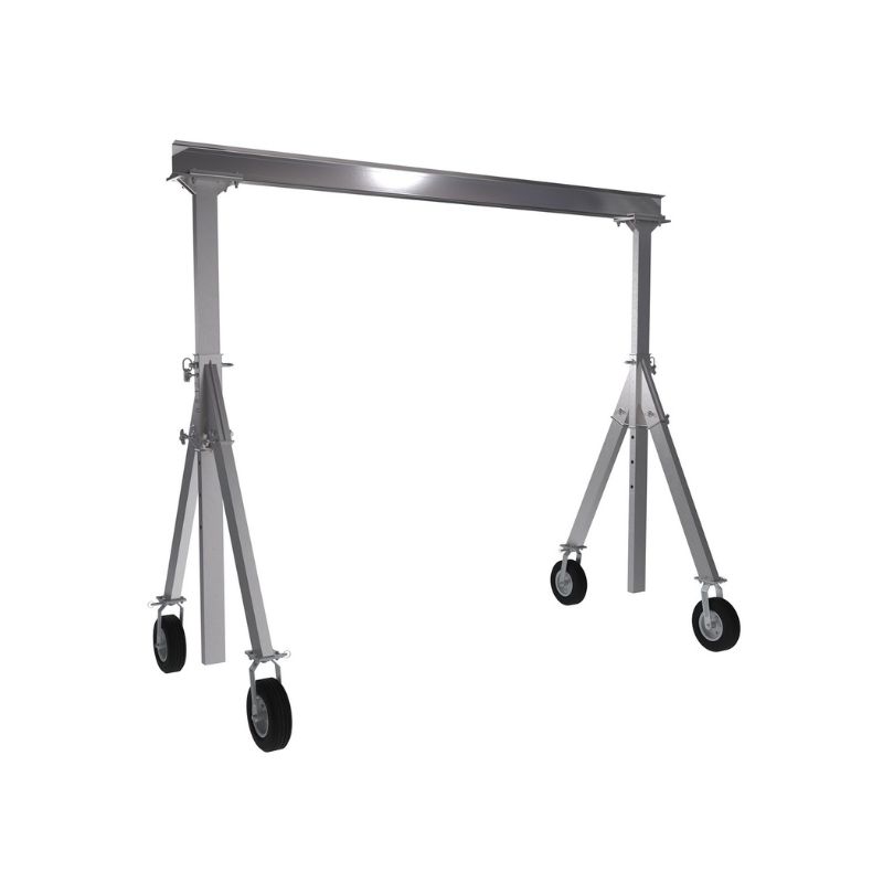 Vestil Aha-15-8-12-Pnu Aluminum Adjustable Height Gantry Crane With Pneumatic Casters