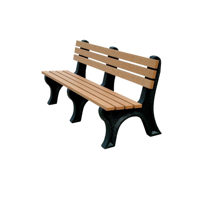 Vestil Ben-Pecb-72-Bkcd Recycled Plastic Economy Backed Bench