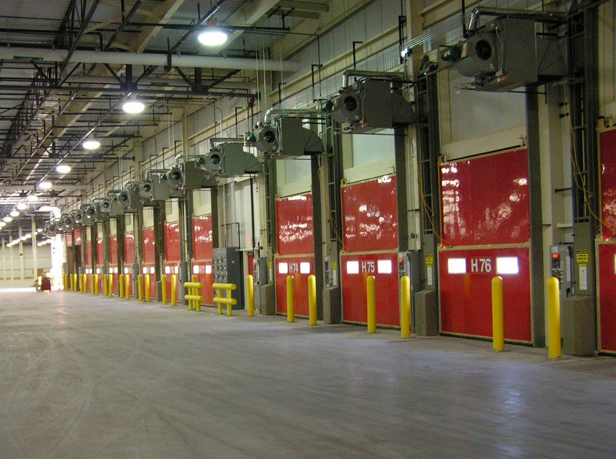 Yellow Bollard Covers Inside Garage