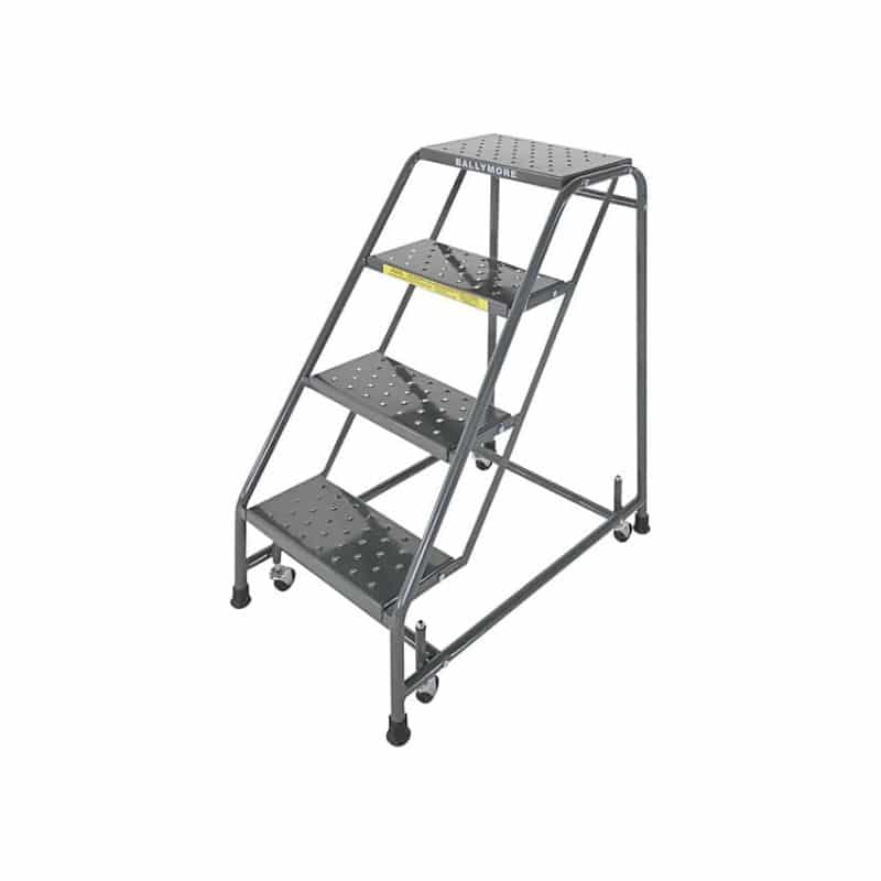 Ballymore 418 4-Step Rolling Ladder With Spring Loaded Casters