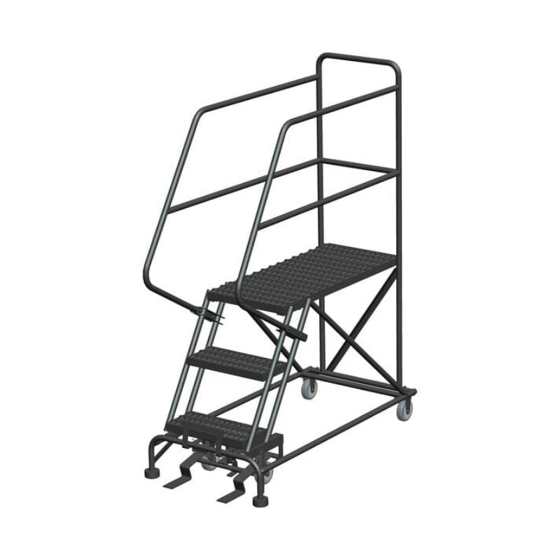 Ballymore A3Sh30-Tr Tilt And Roll 3-Step Aluminum Rolling Safety Ladder