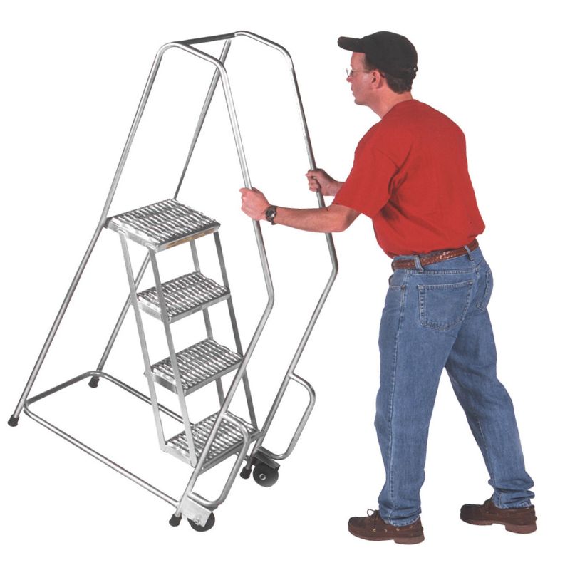 Ballymore A6Sh30-Tr Tilt And Roll 6-Step Aluminum Rolling Safety Ladder (1)