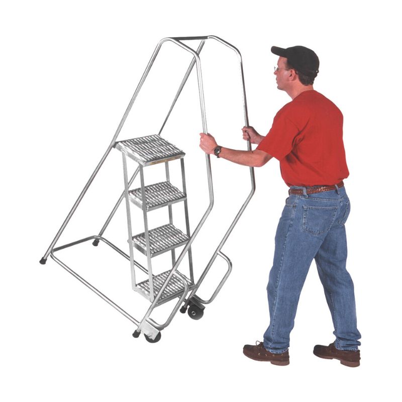 Ballymore A7Sh30-Tr Tilt And Roll 7-Step Aluminum Rolling Safety Ladder
