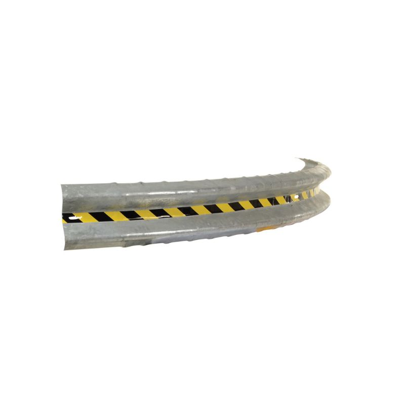 Vestil Gr-H2R-Crv-Bo-10-Hdg Galvanized Steel Curved Guard Rail