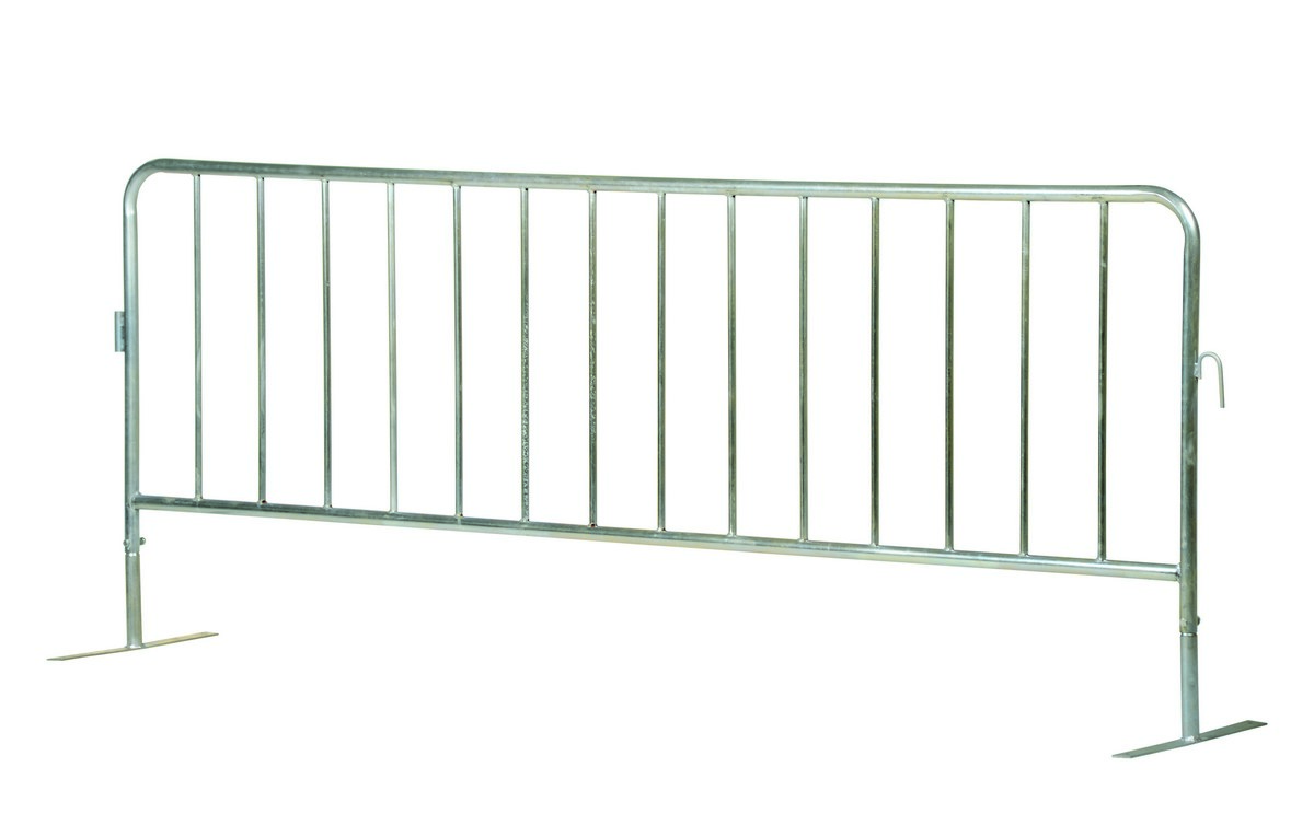 Vestil Prail-102-Hd-G-Ff Steel Heavy Duty Crowd Control Interlocking Barrier With Flat Feet