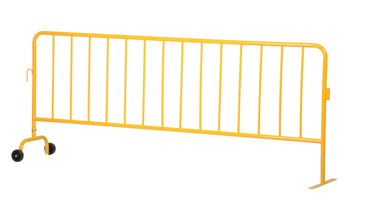 Vestil Prail-102-Hd-Y-Wf Steel Heavy Duty Crowd Control Interlocking Barrier With Feet