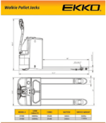 Ekko Ep20E Electric Walkie Pallet Jack