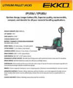 Ekko Ep15Sli Fully Electric Pallet Jack