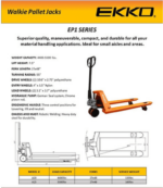 Ekko A25 Manual Pallet Jack