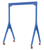 Vestil Ahs-8-20-14-Vg Steel Adjustable Height Gantry Crane With V-Groove Cast Iron Casters