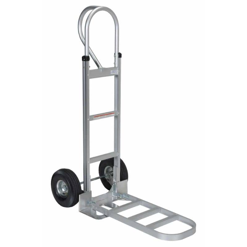 Vestil Apht-500A-Hr Aluminum P Handle Truck With Pneumatic Wheels