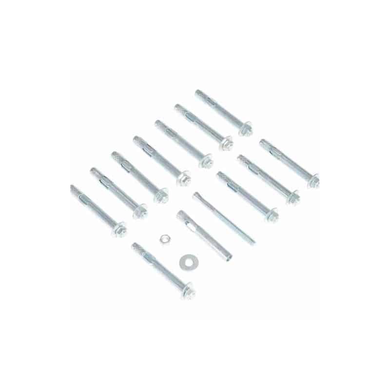 Vestil As-124-12Pk Steel Concrete Sleeve Anchor Bolts