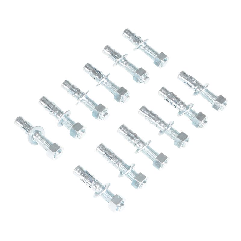 Vestil As-344-12Pk Steel Concrete Sleeve Anchor Bolts