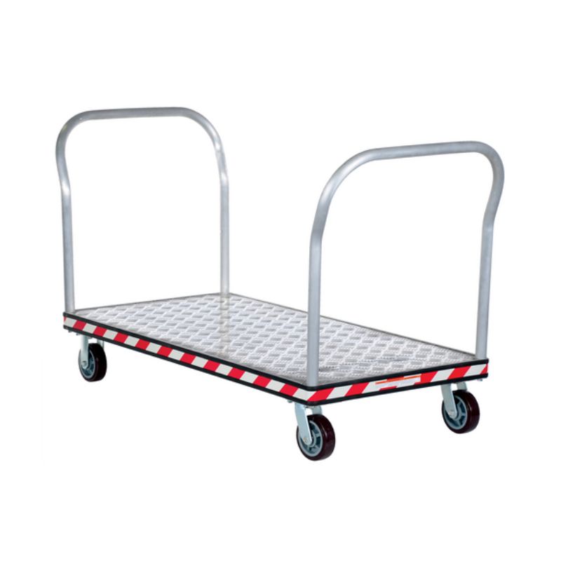 Vestil Atp-C-3060-2Hdl Aluminum Heavy Duty Dual Handle Tread Plate Platform Truck