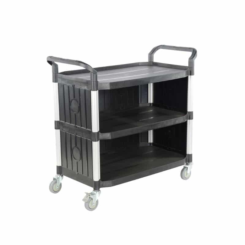 Vestil Csc-P Steel Commercial Cart With Panels And 3 Shelves