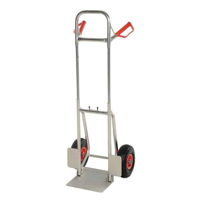Vestil Dhht-250A-Fd-Pn Aluminum Fold Down Hand Truck With Pneumatic Wheels (1)
