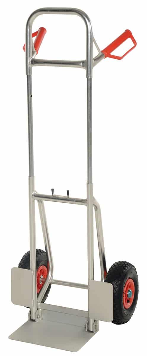 Vestil Dhht-250A-Fd-Pn Aluminum Fold Down Hand Truck With Pneumatic Wheels 1