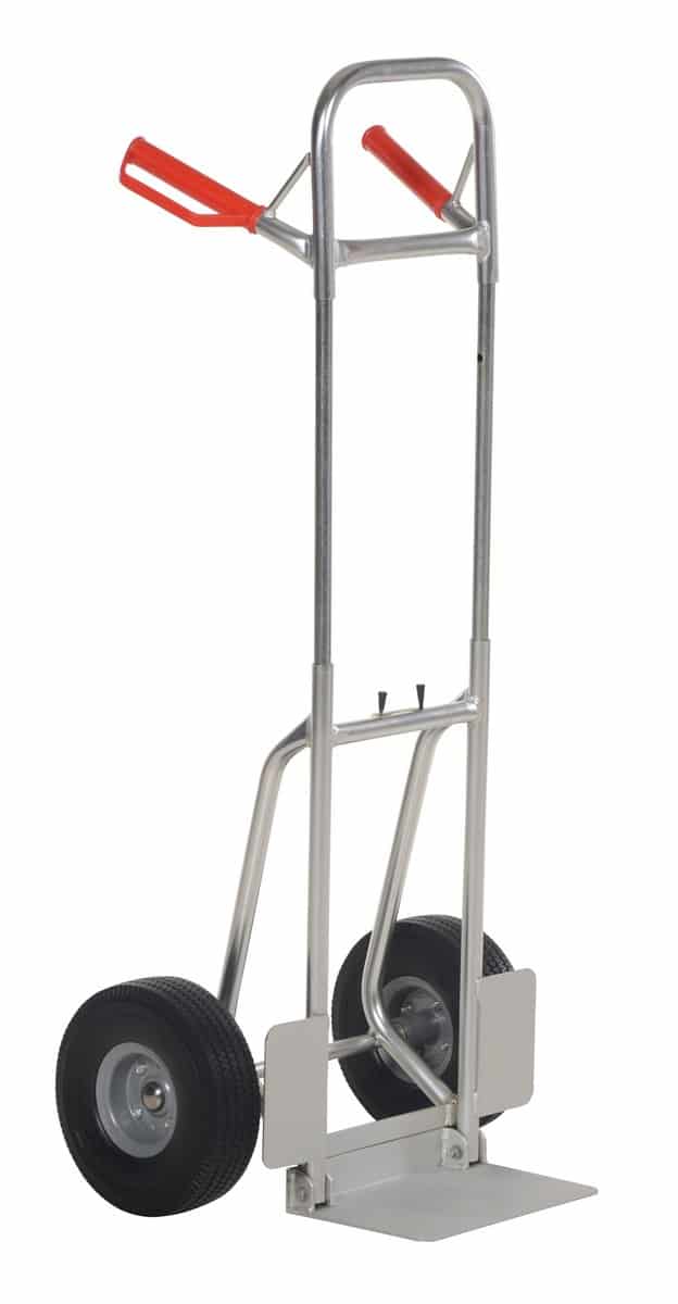 Vestil Dhht-250A-Fd-Ubk Aluminum Fold Down Hand Truck With Black Flat-Free Urethane 1