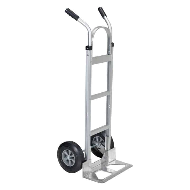 Vestil Dhht-500A-Anp-Hr Aluminum Dual Handle Hand Truck With Aluminum Plate And Hard Rubber Wheels (1)