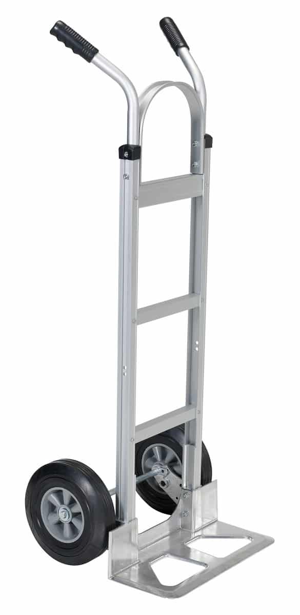 Vestil Dhht-500A-Hr Aluminum Dual Handle Hand Truck With Hard Rubber Wheels 1