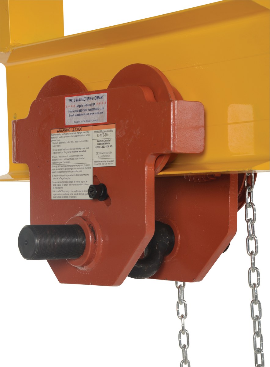 Vestil E-Mt-10-C Steel Geared Eye Manual Trolley 3