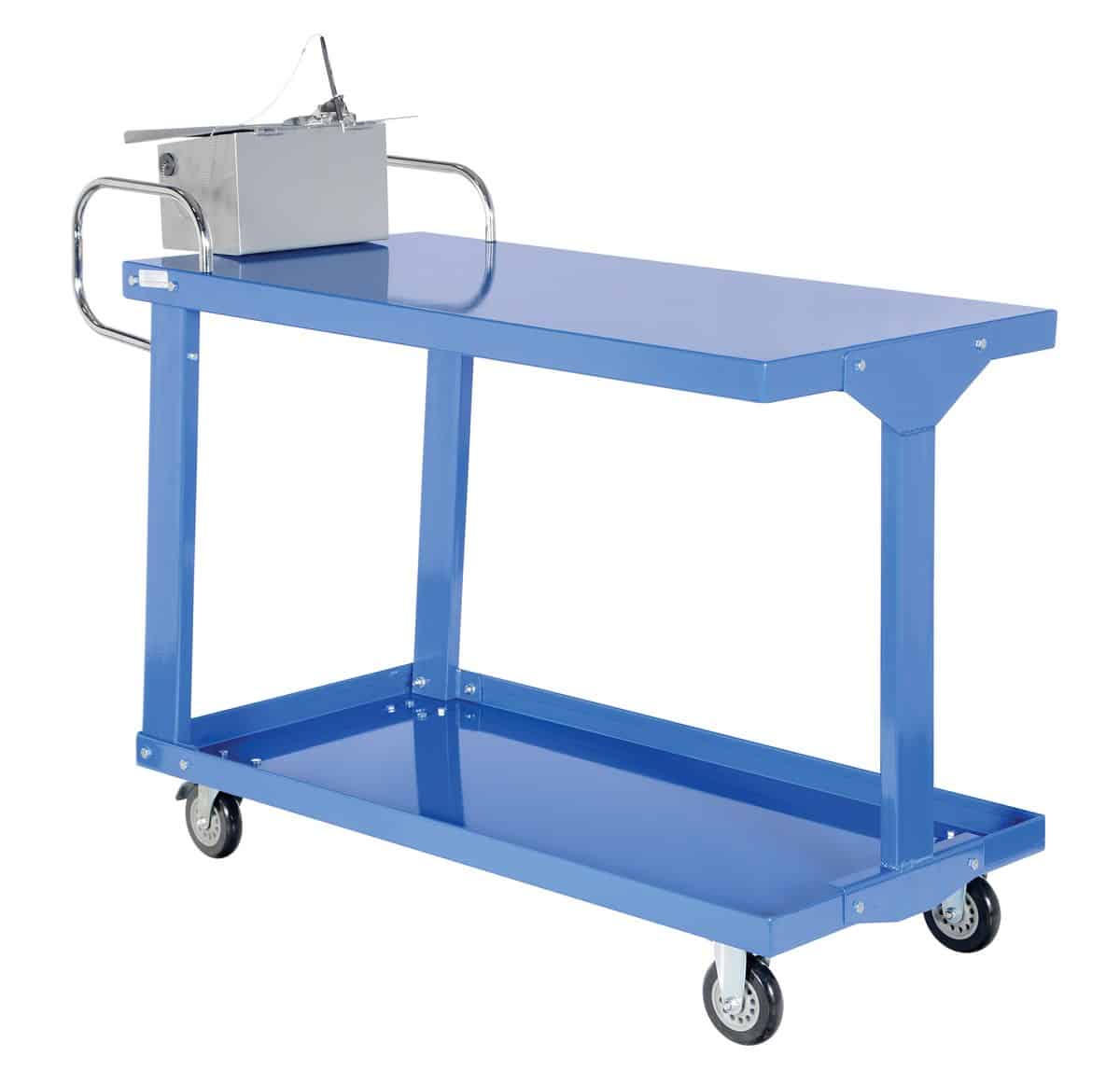 Vestil Easy-A-2448-Wt Steel Easy Access Stock Truck With Work Table 1
