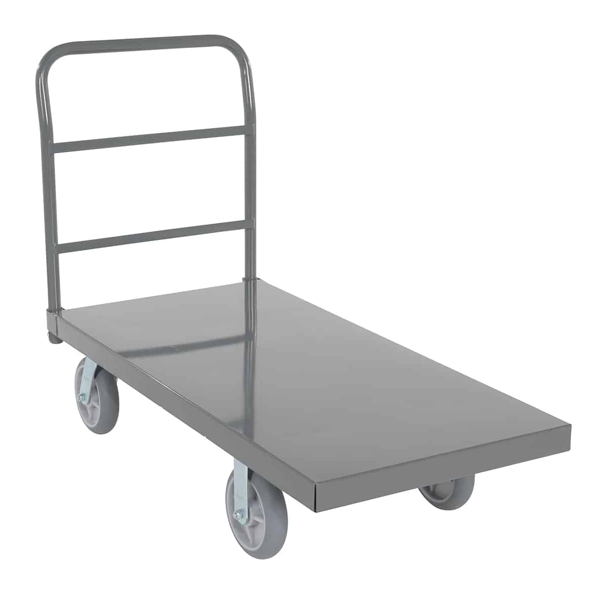 Vestil Ecspt-2448-C10D Steel Smooth Deck Platform Truck With Thermoplastic Rubber 1