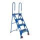 Vestil Flad-4 Stainless Steel Folding Ladder With Wheels