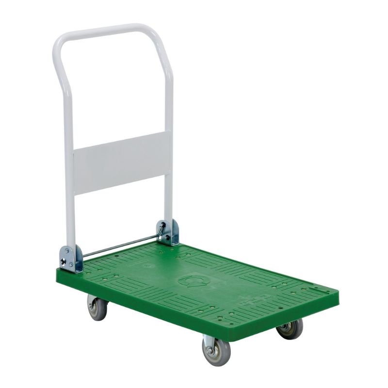 Vestil Fpt-1830 Plastic Platform Truck With Fold Down Handle