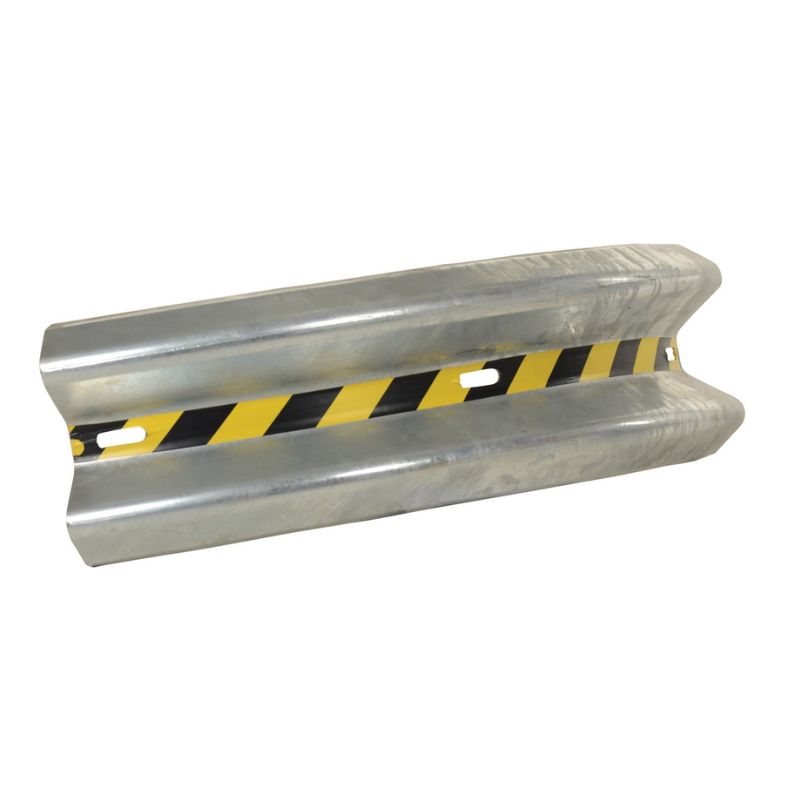 Vestil Gr-H2R-Crv-Bo-4-Hdg Galvanized Steel Curved Guard Rail