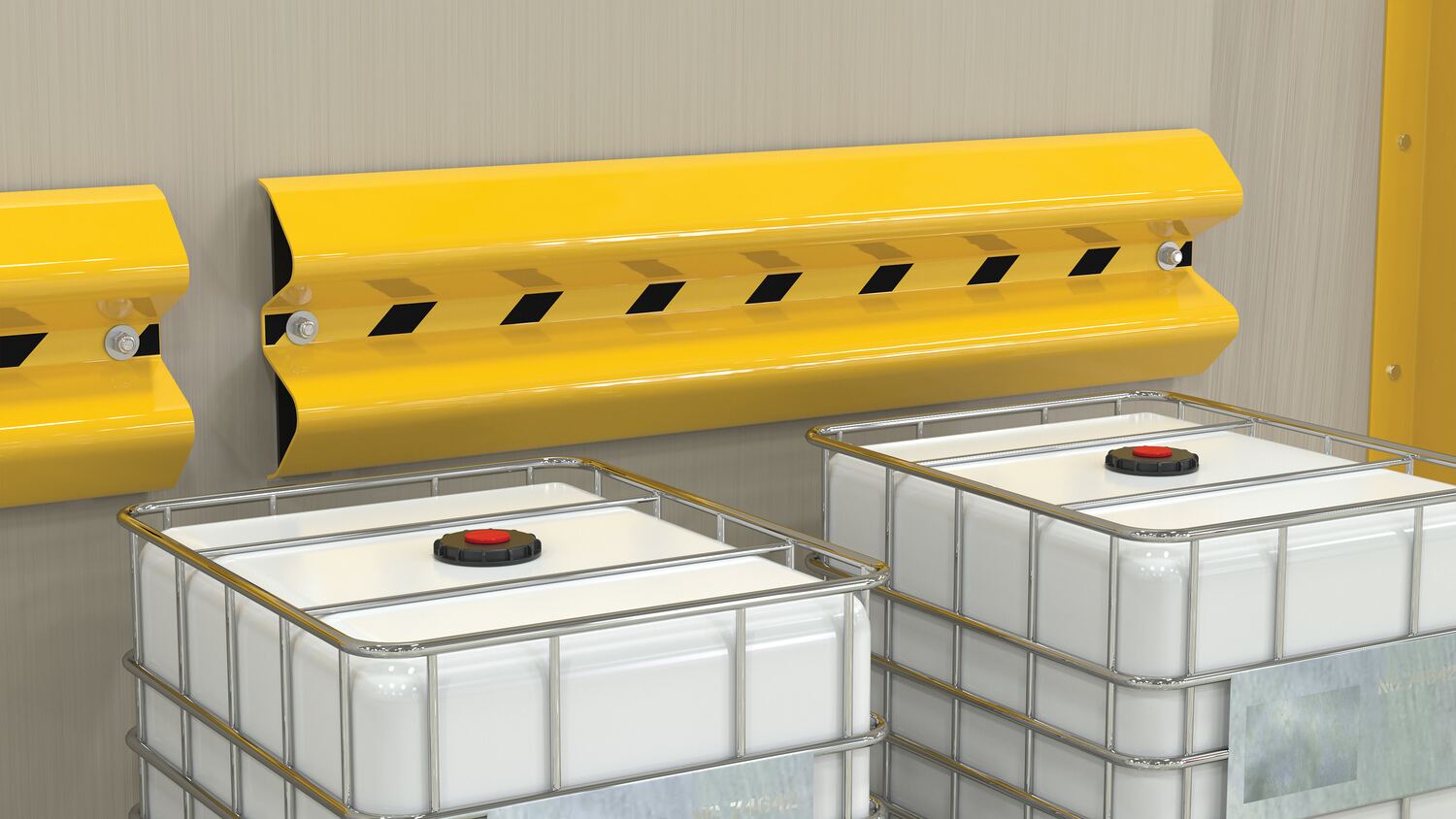Vestil Gr-H2R-Wm-4-Yl Steel Guard Rail Wall Mount 1