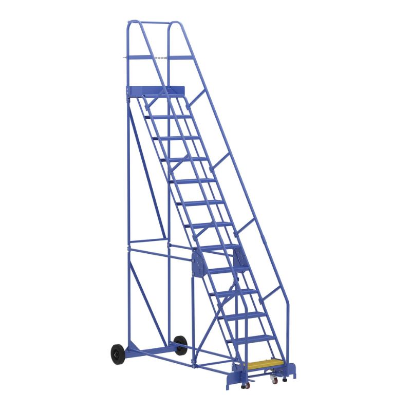 Vestil Lad-13-14-P Steel Rolling Warehouse Ladder