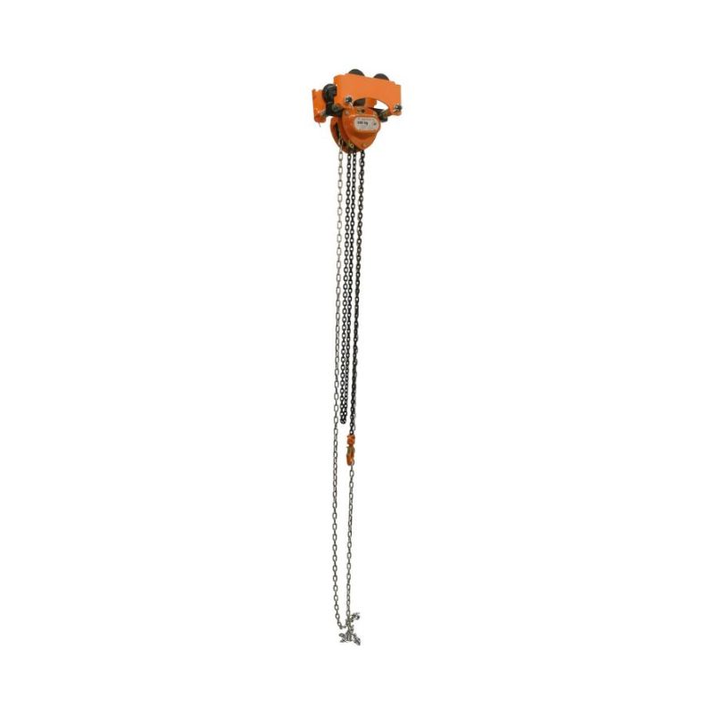 Vestil Low-1P Steel Low Headroom Chain Hoist Push Trolley