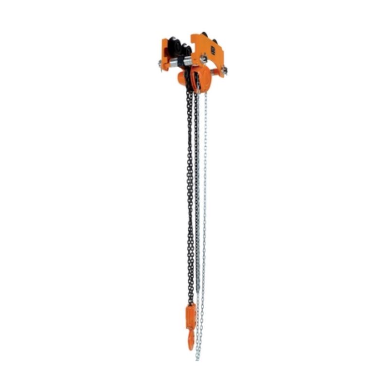 Vestil Low-6P Steel Low Headroom Chain Hoist Push Trolley