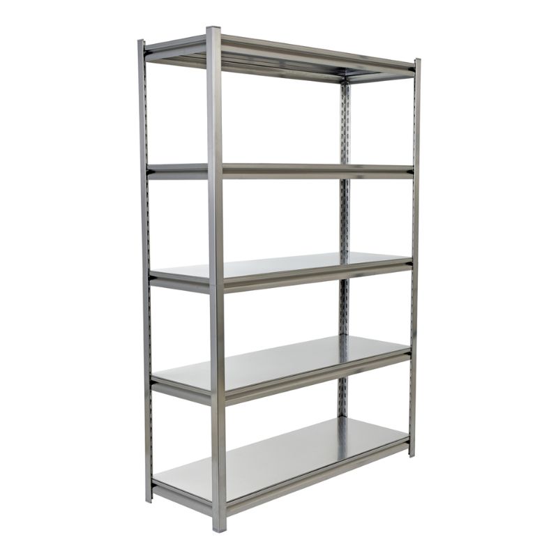 Vestil Lwss-2448 Stainless Steel Solid Rivet Shelving 600 Lb. Capacity Silver