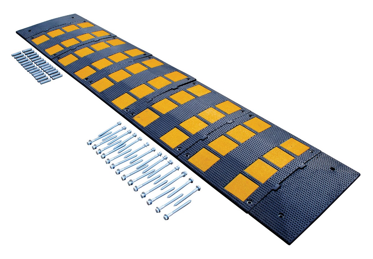 Vestil Rsh-108-24-C Rubber Speed Hump Concrete Hardware 1