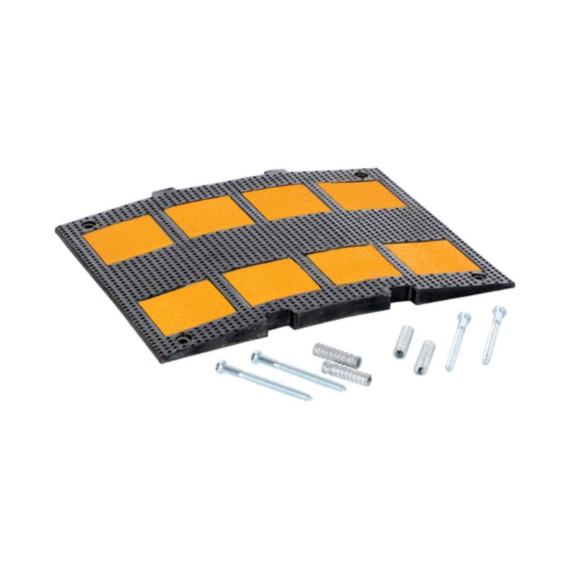 Vestil Rsh-108-M-C Rubber Speed Hump Middle Section Concrete Hardware