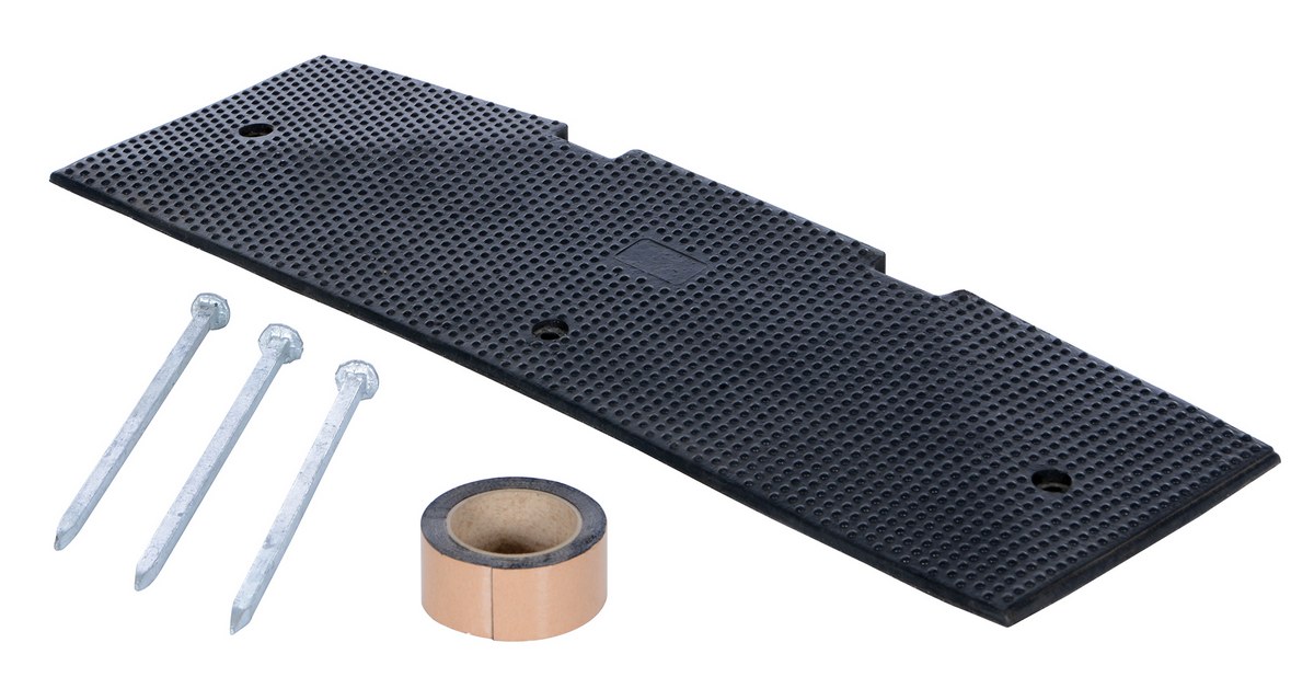 Vestil Rsh-120-Ef-A Rubber Speed Hump Female End Cap Asphalt Hardware 1