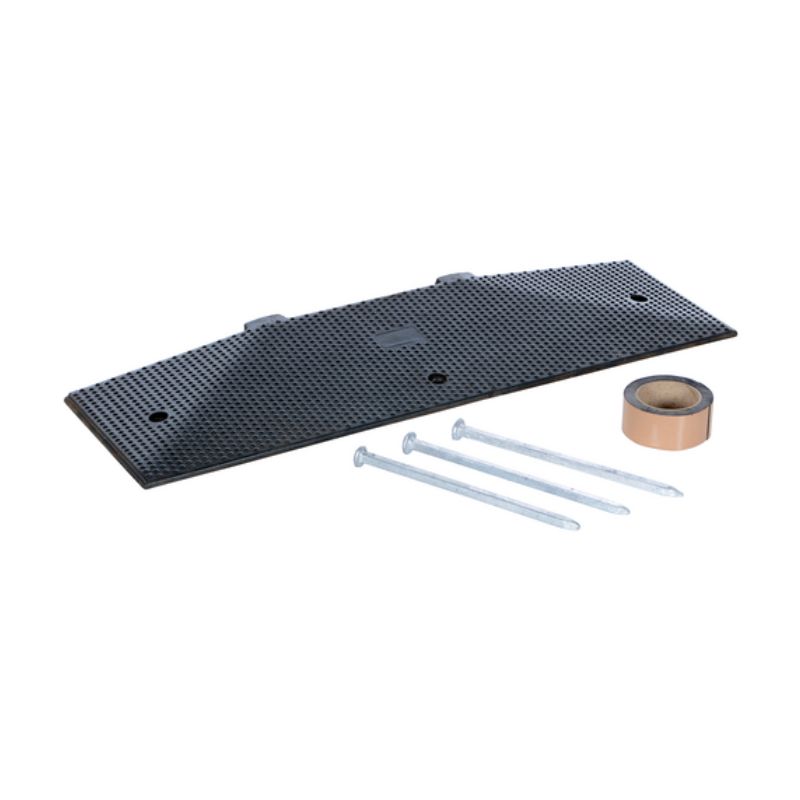 Vestil Rsh-120-Em-A Rubber Speed Hump Male End Cap Asphalt Hardware