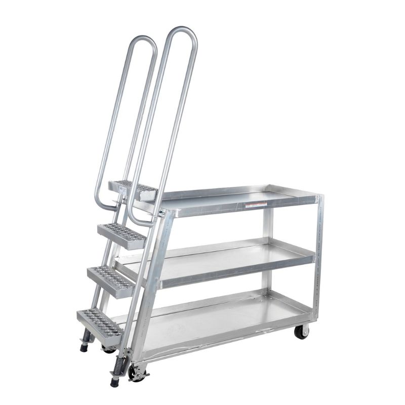 Vestil Spa-Hd-2252-5Pu Aluminum High Duty Stock Picker Truck With Steel Ladder