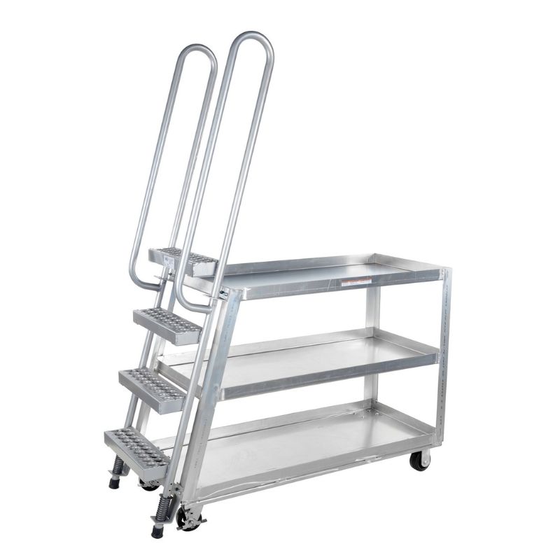 Vestil Spa-Hd-2252-6Mr Aluminum High Duty Stock Picker Truck With Steel Ladder