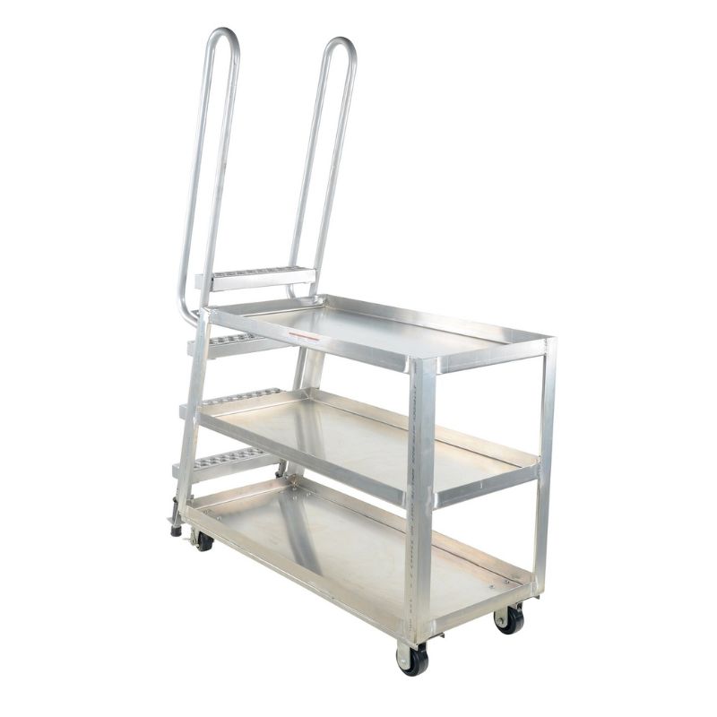 Vestil Spa-Hd-2252 Aluminum High Duty Stock Picker Truck With Steel Ladder