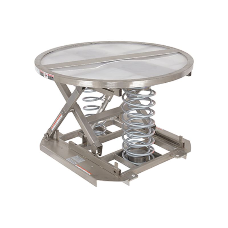 Vestil Sst-45-Pss Partially Stainless Steel Open Top Spring Scissor Table 4500 Lb. Capacity