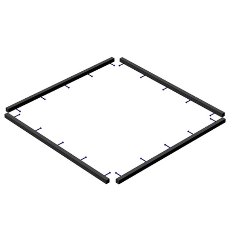 Vestil Tg-5S-F-Bk 100% Recycled Plastic Tree Grate Frame Square (1)
