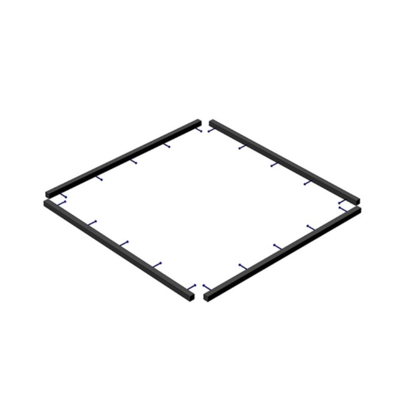 Vestil Tg-5S-F-Bk 100% Recycled Plastic Tree Grate Frame Square